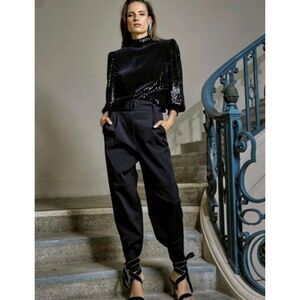 A.L.C. Black Sequin Top